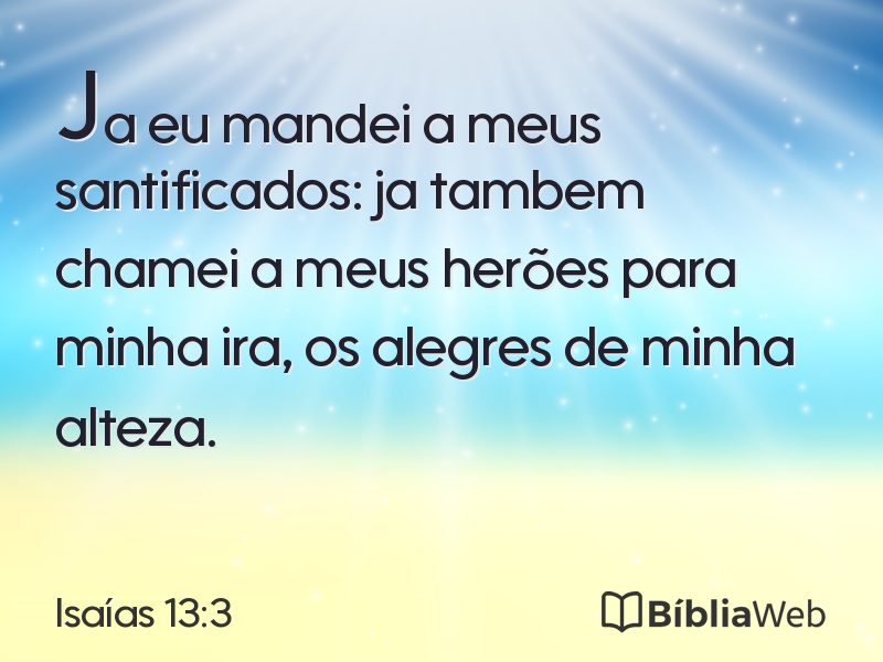 Isaías 13:3 em imagem para compartilhar