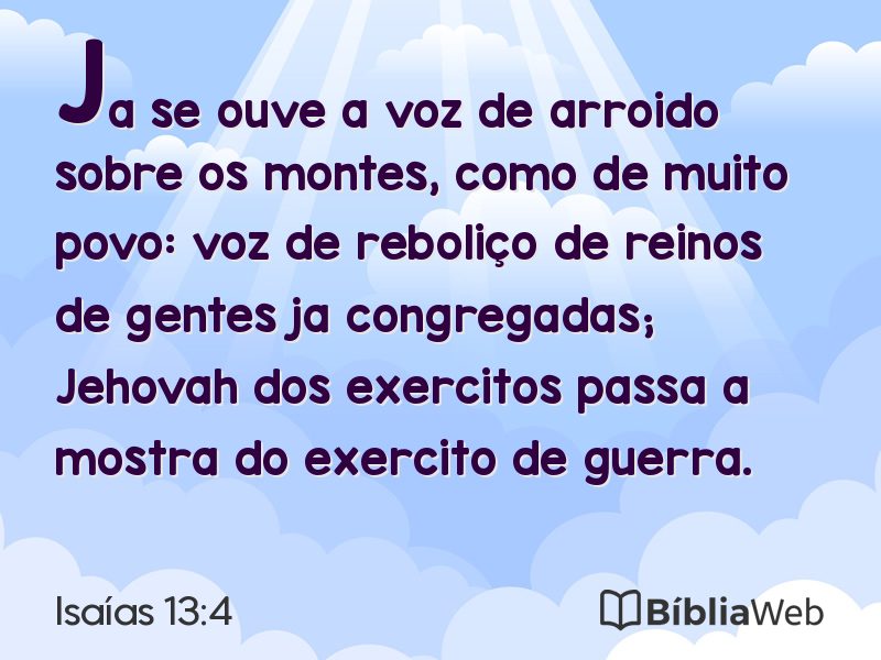 Isaías 13:4 em imagem para compartilhar