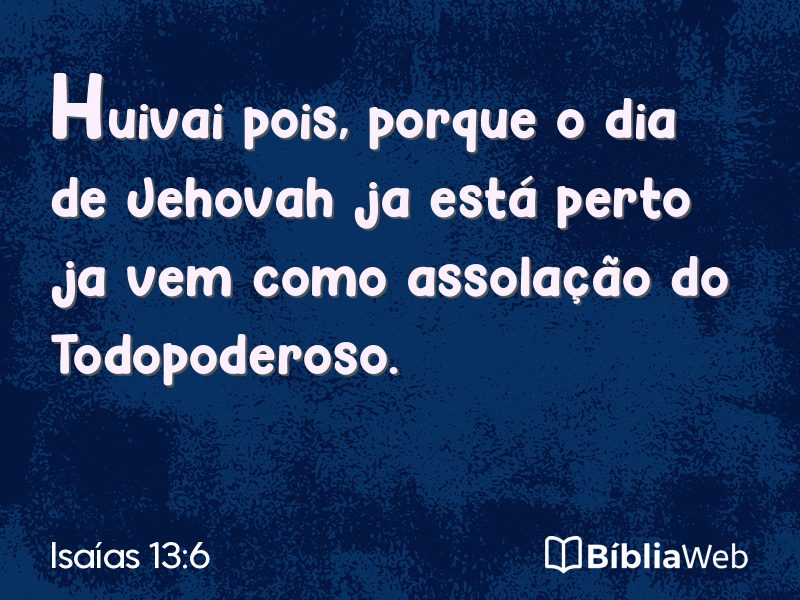 Isaías 13:6 em imagem para compartilhar