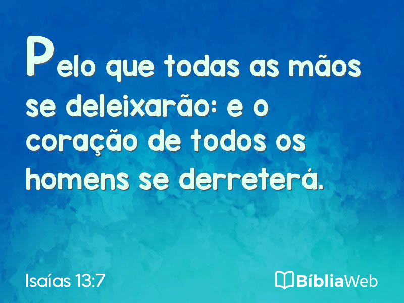 Isaías 13:7 em imagem para compartilhar