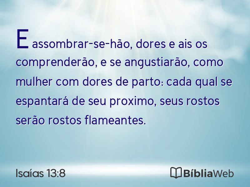 Isaías 13:8 em imagem para compartilhar