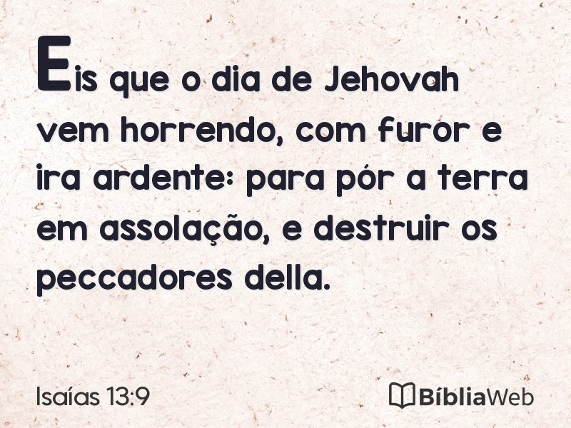 Isaías 13:9 em imagem para compartilhar