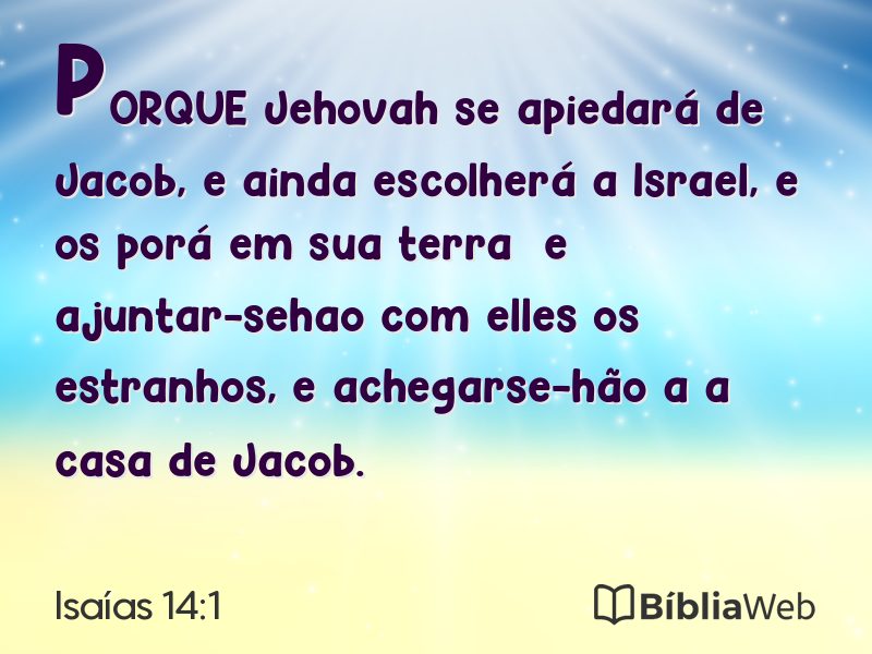 Isaías 14:1 em imagem para compartilhar