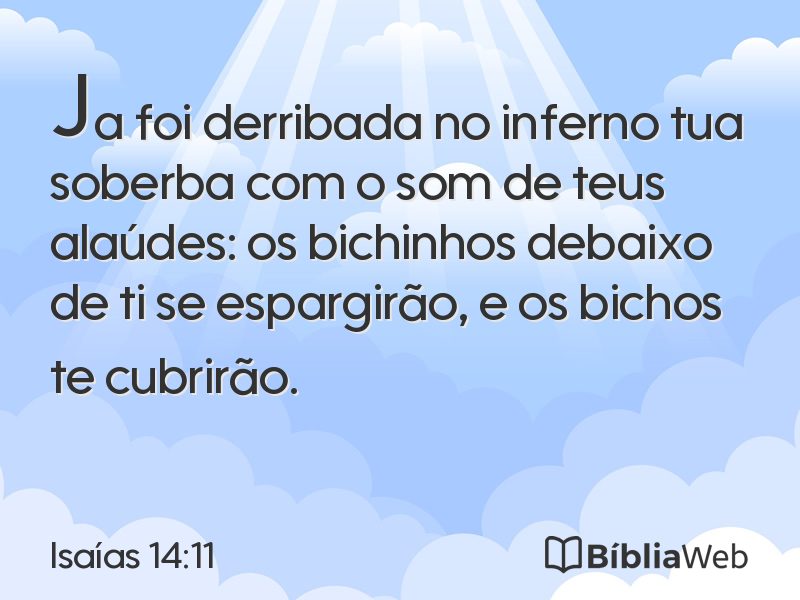 Isaías 14:11 em imagem para compartilhar