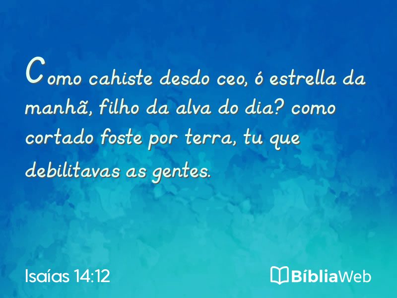 Isaías 14:12 em imagem para compartilhar