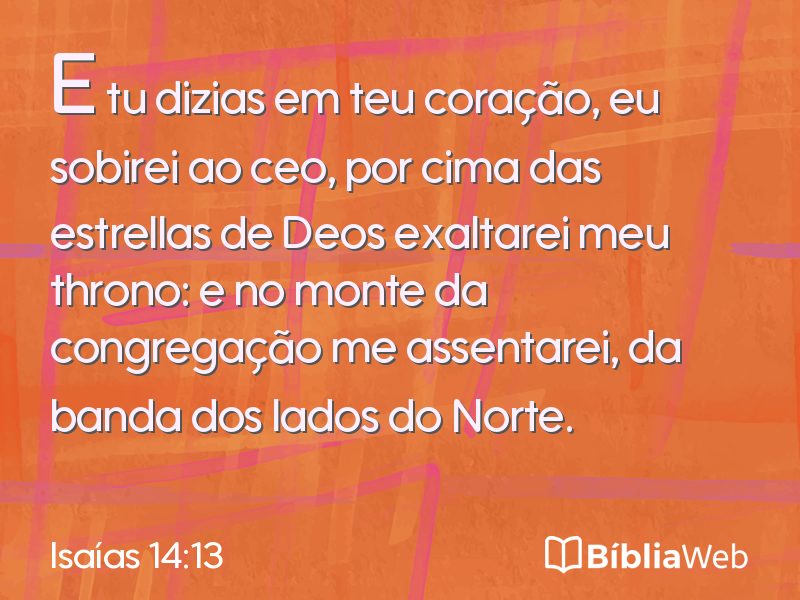 Isaías 14:13 em imagem para compartilhar