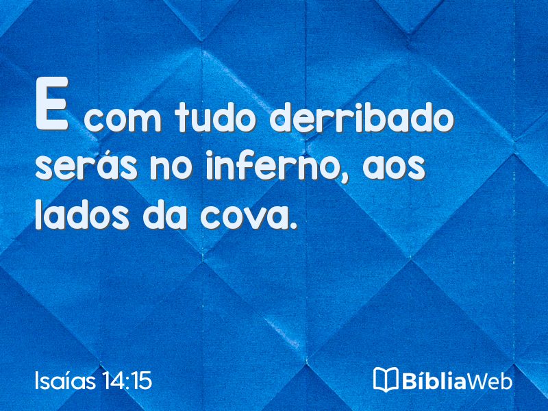 Isaías 14:15 em imagem para compartilhar