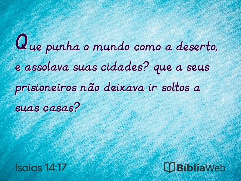 Isaías 14:17 em imagem para compartilhar
