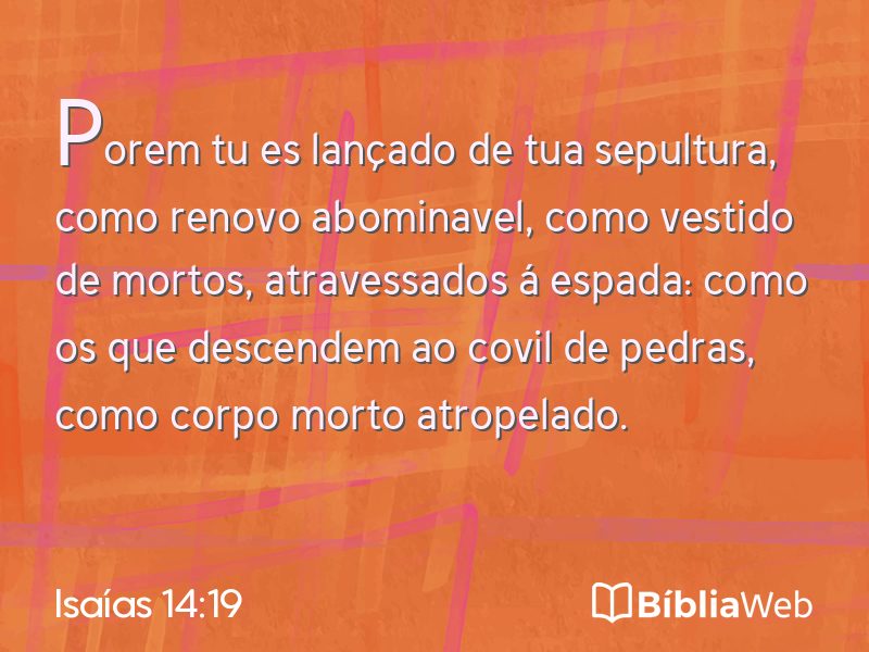 Isaías 14:19 em imagem para compartilhar