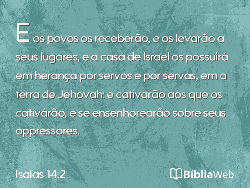 Isaías 14:2 em imagem para compartilhar