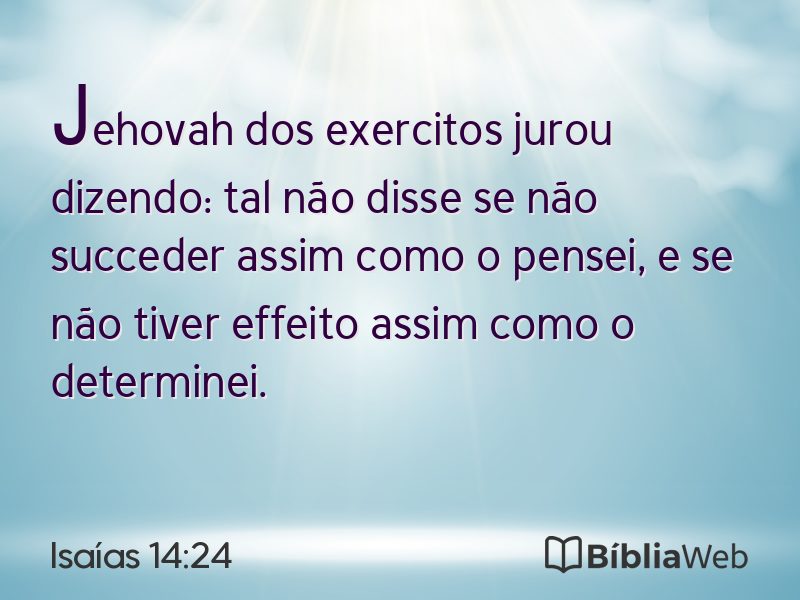 Isaías 14:24 em imagem para compartilhar