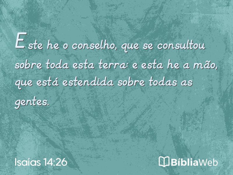 Isaías 14:26 em imagem para compartilhar