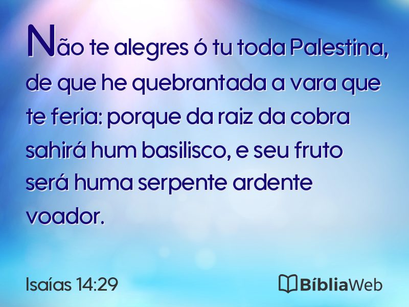Isaías 14:29 em imagem para compartilhar