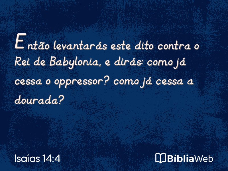 Isaías 14:4 em imagem para compartilhar
