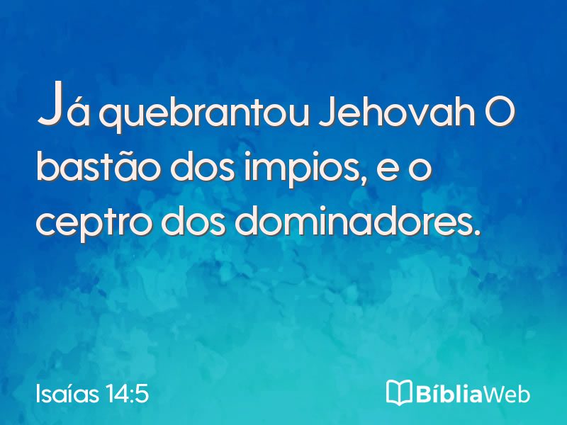 Isaías 14:5 em imagem para compartilhar