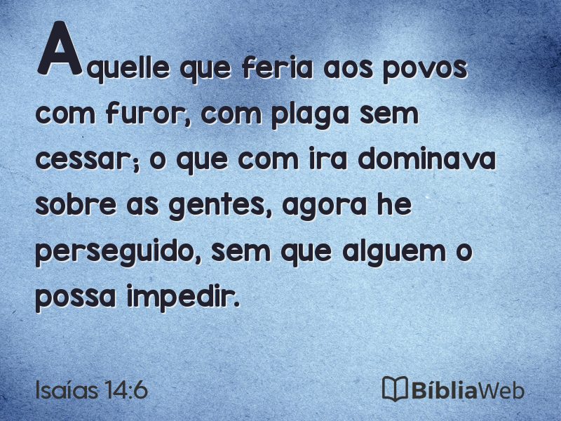 Isaías 14:6 em imagem para compartilhar