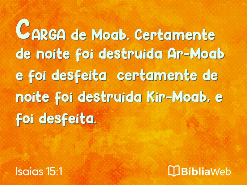 Isaías 15:1 em imagem para compartilhar