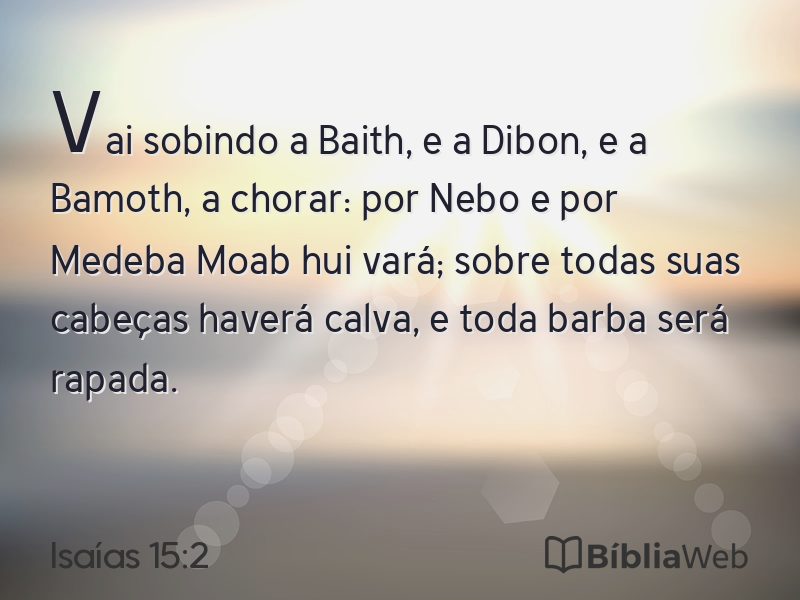 Isaías 15:2 em imagem para compartilhar