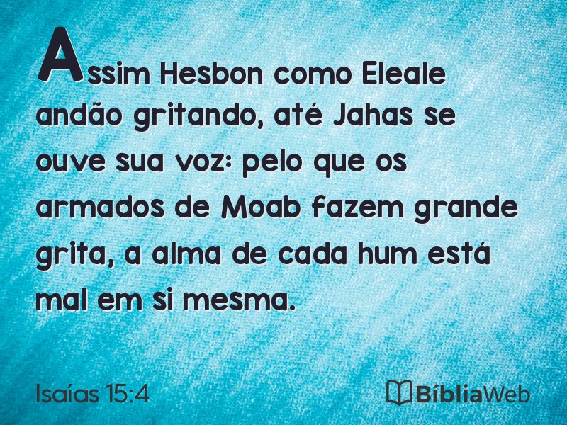 Isaías 15:4 em imagem para compartilhar