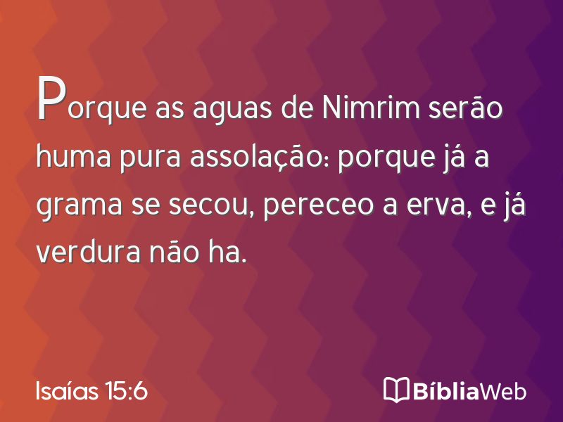 Isaías 15:6 em imagem para compartilhar
