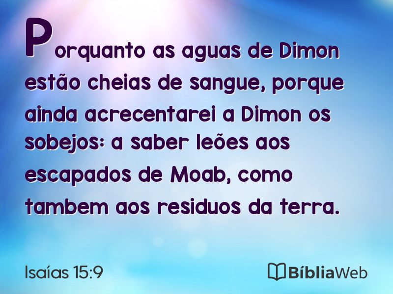 Isaías 15:9 em imagem para compartilhar