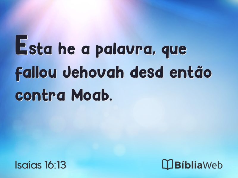 Isaías 16:13 em imagem para compartilhar