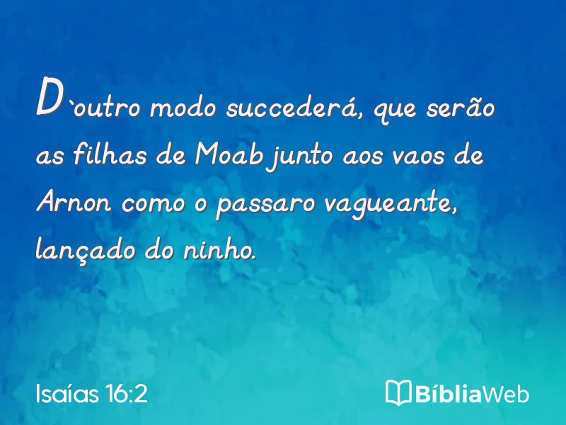 Isaías 16:2 em imagem para compartilhar