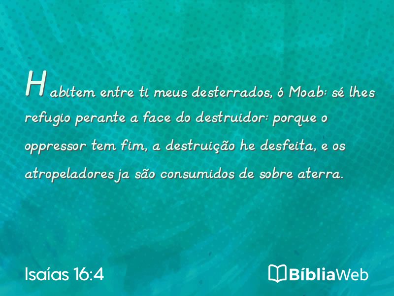 Isaías 16:4 em imagem para compartilhar