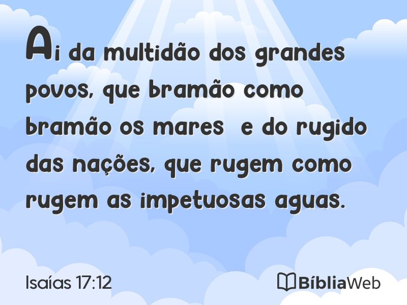 Isaías 17:12 em imagem para compartilhar