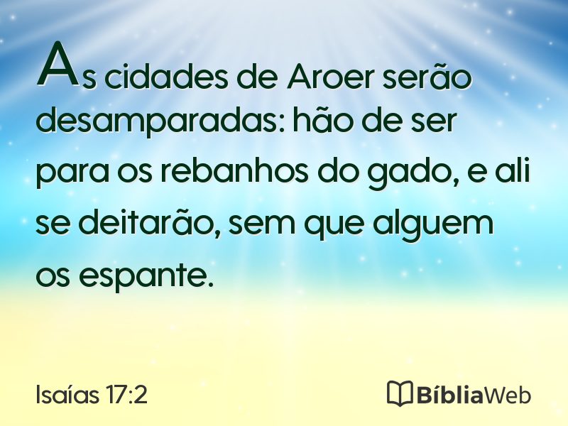 Isaías 17:2 em imagem para compartilhar