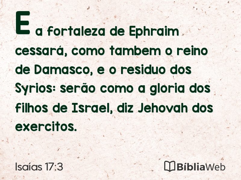 Isaías 17:3 em imagem para compartilhar