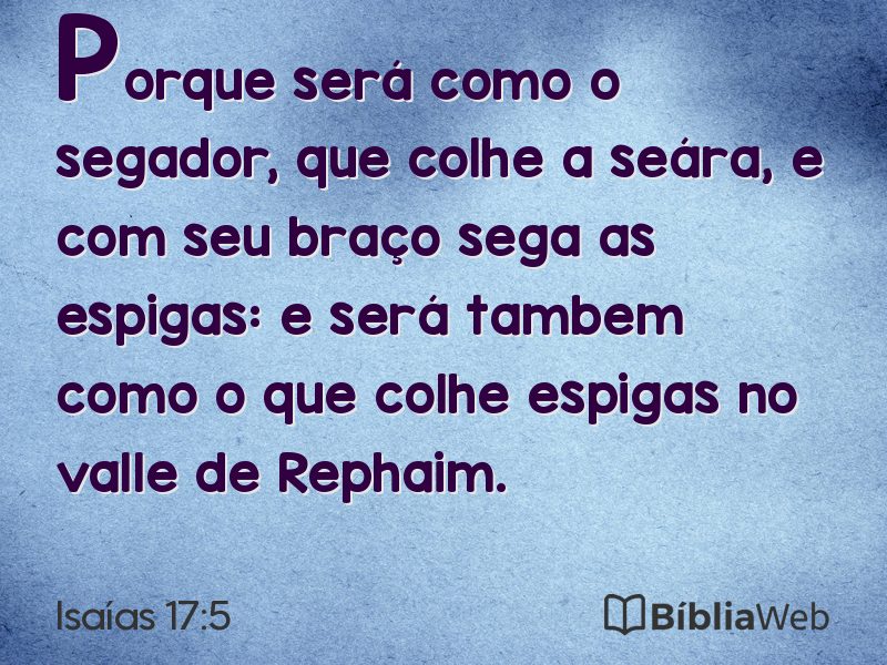 Isaías 17:5 em imagem para compartilhar
