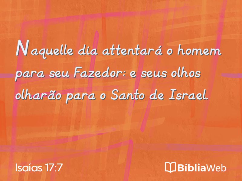Isaías 17:7 em imagem para compartilhar