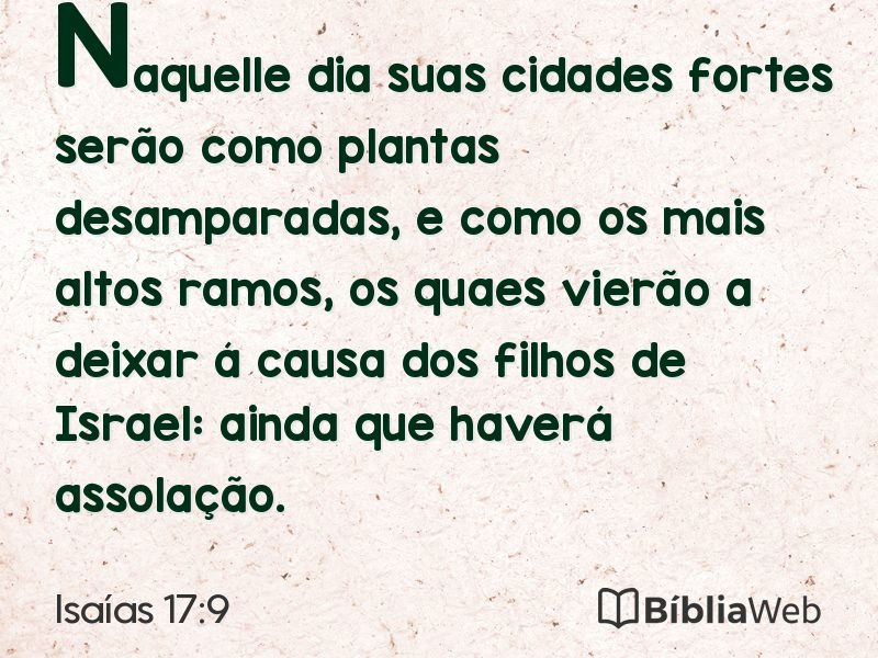 Isaías 17:9 em imagem para compartilhar