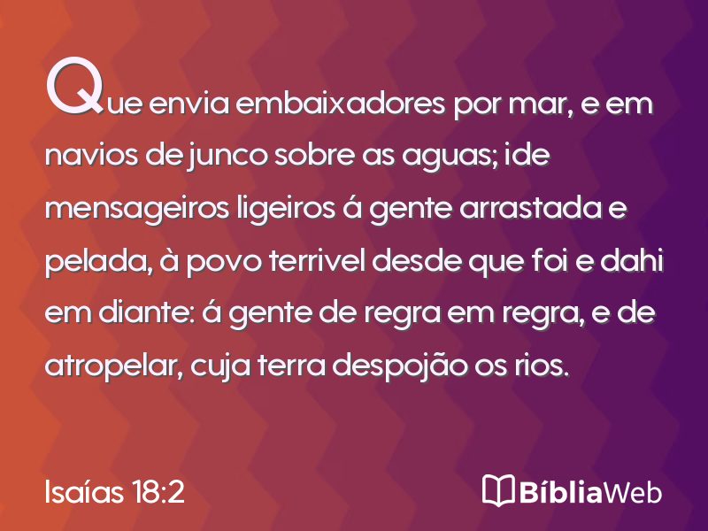 Isaías 18:2 em imagem para compartilhar