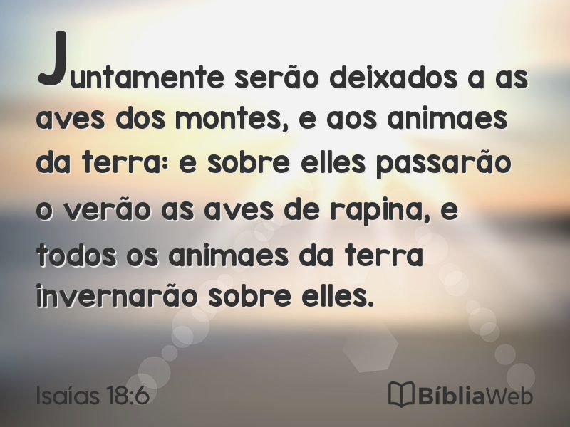 Isaías 18:6 em imagem para compartilhar