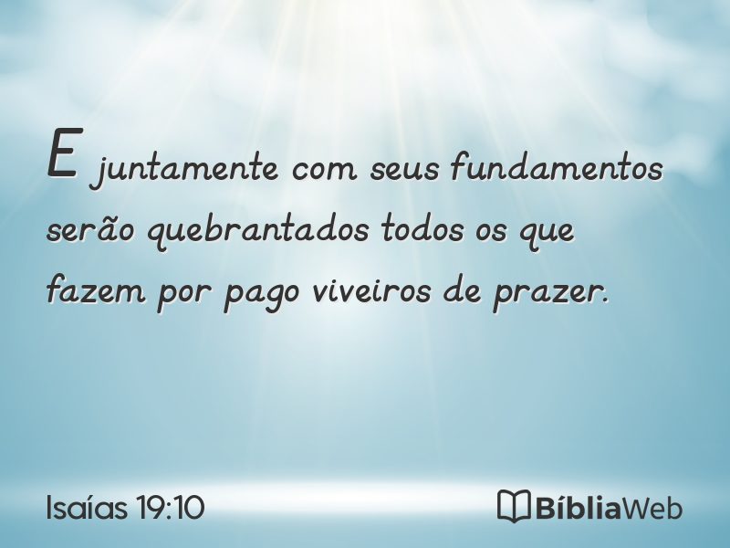 Isaías 19:10 em imagem para compartilhar
