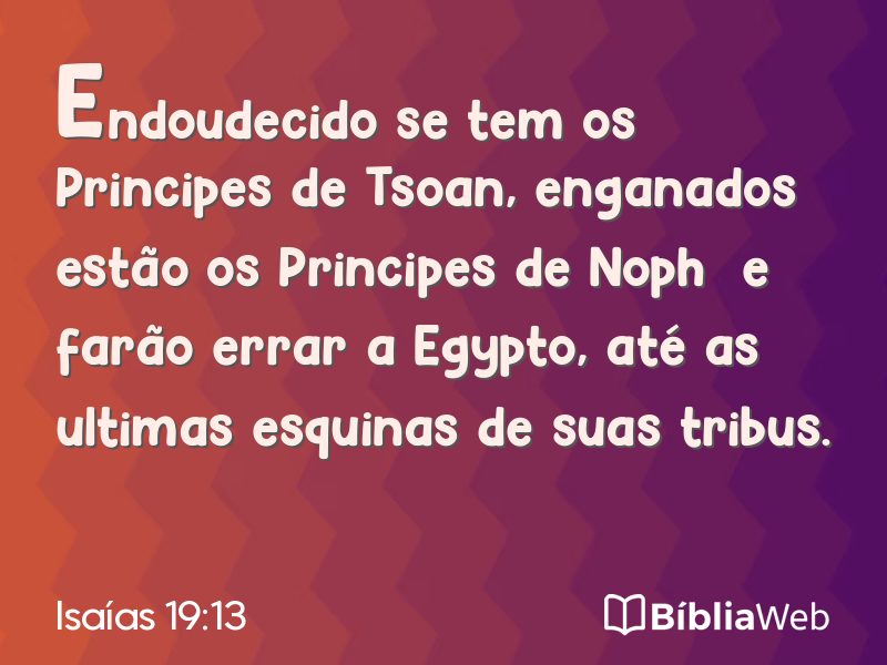 Isaías 19:13 em imagem para compartilhar