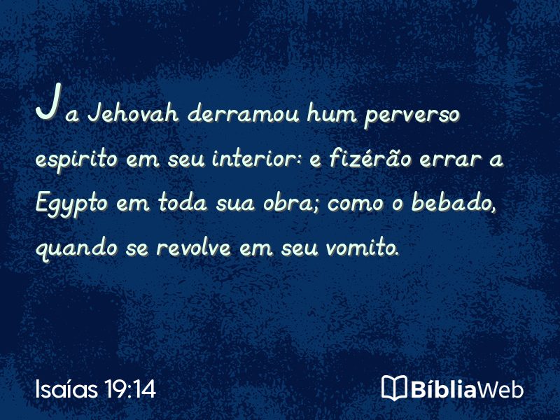 Isaías 19:14 em imagem para compartilhar