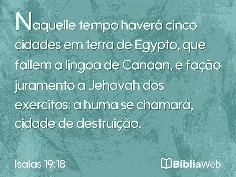 Isaías 19:18 em imagem para compartilhar