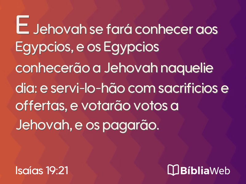 Isaías 19:21 em imagem para compartilhar