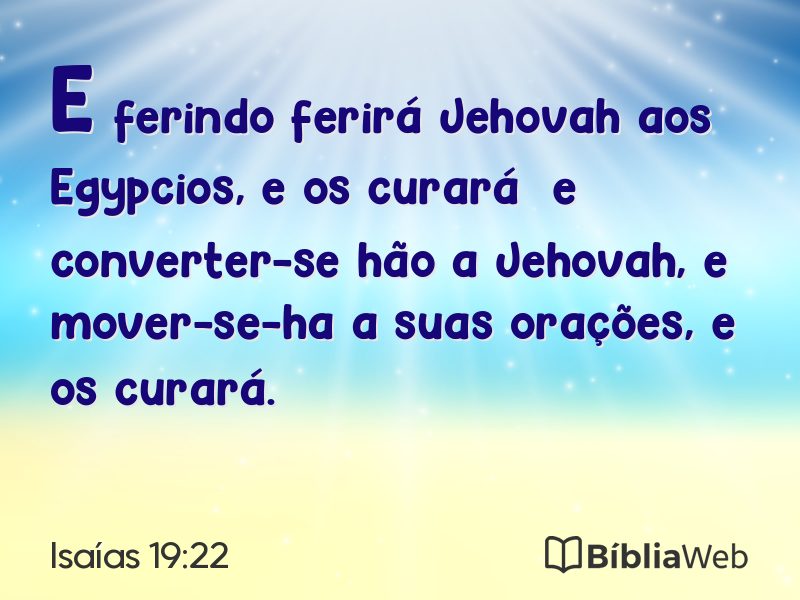 Isaías 19:22 em imagem para compartilhar