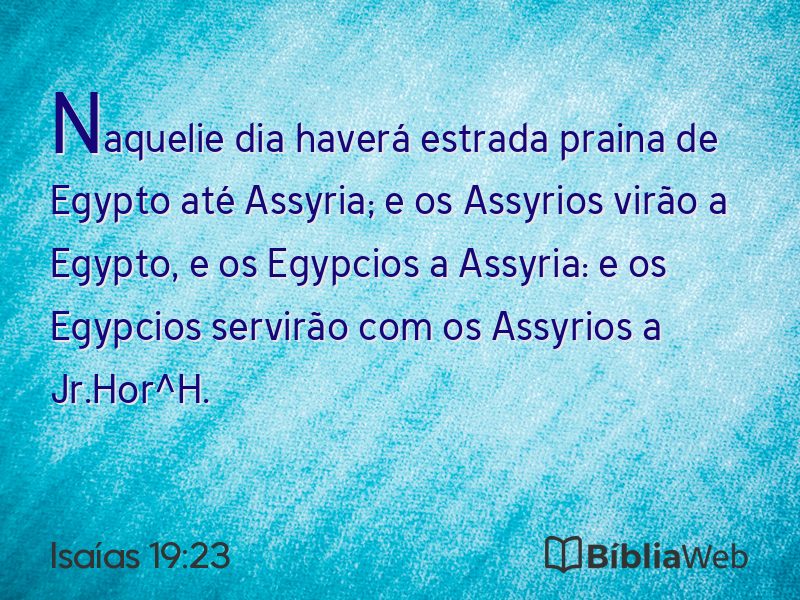 Isaías 19:23 em imagem para compartilhar
