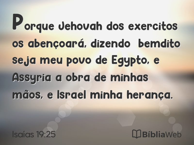 Isaías 19:25 em imagem para compartilhar