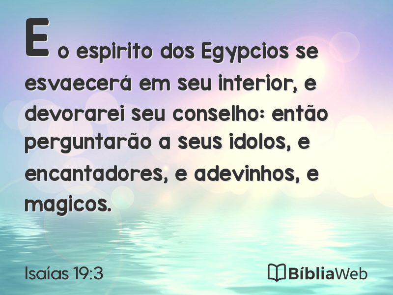 Isaías 19:3 em imagem para compartilhar