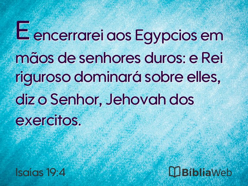 Isaías 19:4 em imagem para compartilhar