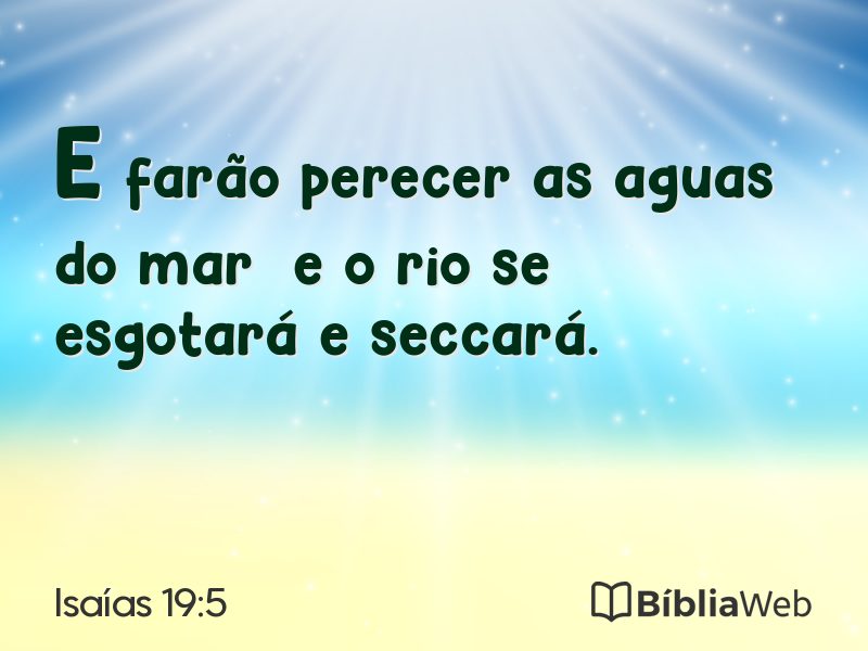 Isaías 19:5 em imagem para compartilhar