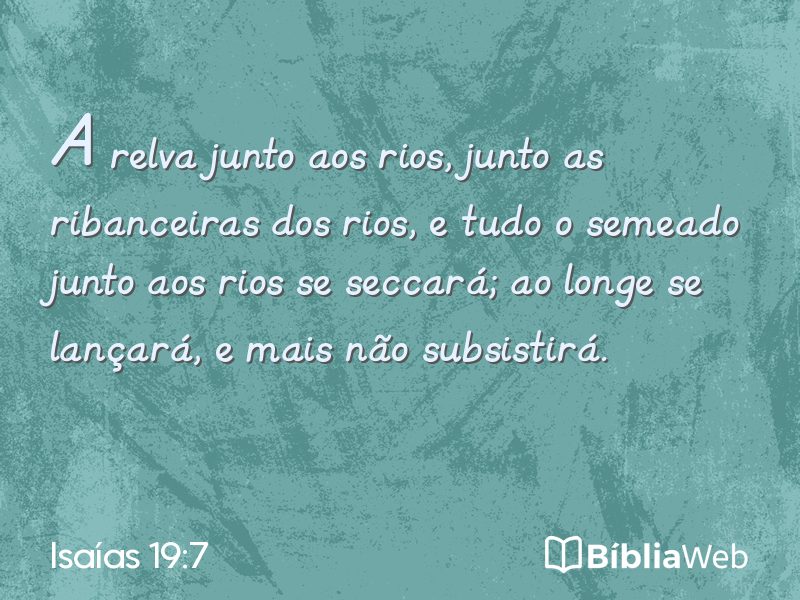 Isaías 19:7 em imagem para compartilhar