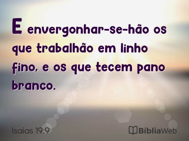 Isaías 19:9 em imagem para compartilhar