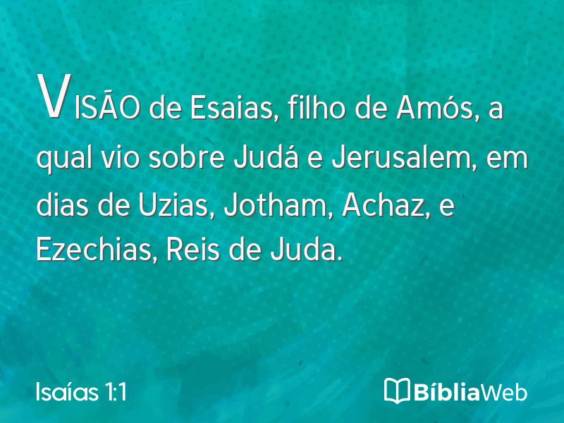 Isaías 1:1 em imagem para compartilhar